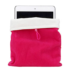 Housse Pochette Velour Tissu pour Apple New iPad 9.7 (2017) Rose Rouge