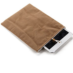 Housse Pochette Velour Tissu pour Samsung Galaxy Note 10.1 2014 SM-P600 Marron