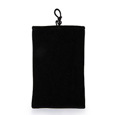 Housse Pochette Velour Tissu Universel pour Apple iPhone 11 Noir