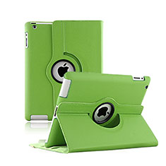 Housse Portefeuille Cuir Rotatif pour Apple iPad 2 Vert