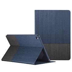 Housse Portefeuille Livre Cuir L02 pour Apple iPad Mini 4 Bleu