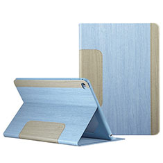 Housse Portefeuille Livre Cuir L03 pour Apple iPad Mini 4 Bleu Ciel