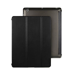 Housse Portefeuille Livre Cuir pour Apple iPad 2 Noir