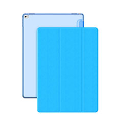 Housse Portefeuille Livre Cuir pour Apple iPad Pro 12.9 Bleu Ciel
