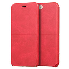 Housse Portefeuille Livre Cuir pour Apple iPhone SE (2020) Rouge