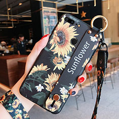 Housse Silicone Fleurs Souple Couleur Unie pour Huawei Honor 9 Lite Orange