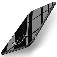 Housse Silicone Souple Miroir pour Samsung Galaxy A8+ A8 Plus (2018) Duos A730F Noir