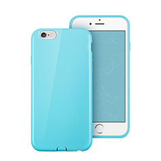 Housse Silicone TPU Souple Couleur Unie pour Apple iPhone 6 Bleu Ciel