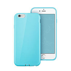 Housse Silicone TPU Souple Couleur Unie pour Apple iPhone 6S Bleu Ciel