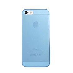 Housse Ultra Fine Silicone Mat Transparente pour Apple iPhone 5 Bleu