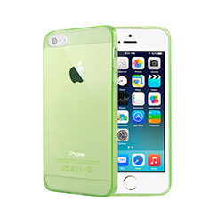 Housse Ultra Fine Silicone Souple Transparente pour Apple iPhone 5S Vert
