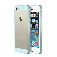 Housse Ultra Fine Silicone Souple Transparente pour Apple iPhone SE Bleu