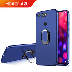 Housse Ultra Fine TPU Souple avec Support Bague Anneau Aimante Magnetique pour Huawei Honor V20 Bleu