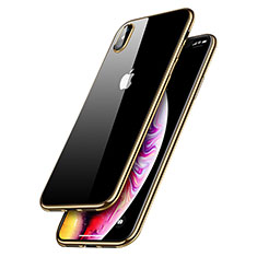 Housse Ultra Fine TPU Souple Transparente C12 pour Apple iPhone X Or