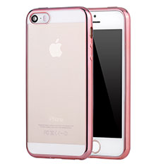 Housse Ultra Fine TPU Souple Transparente H03 pour Apple iPhone SE Rose