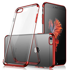 Housse Ultra Fine TPU Souple Transparente H04 pour Apple iPhone 7 Rouge
