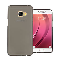 Housse Ultra Fine TPU Souple Transparente pour Samsung Galaxy C7 SM-C7000 Gris