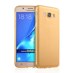 Housse Ultra Fine TPU Souple Transparente pour Samsung Galaxy J7 (2016) J710F J710FN Or
