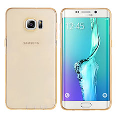 Housse Ultra Fine TPU Souple Transparente T04 pour Samsung Galaxy S6 Edge+ Plus SM-G928F Or