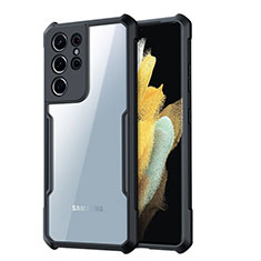 Housse Ultra Fine TPU Souple Transparente T05 pour Samsung Galaxy S21 Ultra 5G Noir