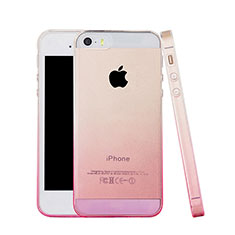 Housse Ultra Fine Transparente Souple Degrade pour Apple iPhone 5 Rose
