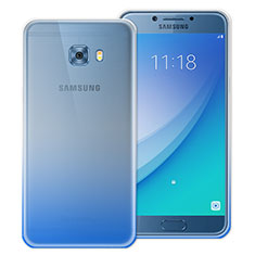 Housse Ultra Fine Transparente Souple Degrade pour Samsung Galaxy C5 Pro C5010 Bleu