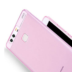 Housse Ultra Slim Silicone Souple Transparente pour Huawei P9 Plus Rose