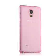 Housse Ultra Slim Silicone Souple Transparente pour Samsung Galaxy Note 4 Duos N9100 Dual SIM Rose