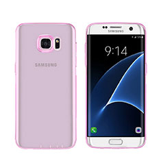 Housse Ultra Slim Silicone Souple Transparente pour Samsung Galaxy S7 Edge G935F Rose