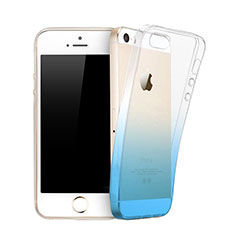 Housse Ultra Slim Transparente Souple Degrade pour Apple iPhone 5S Bleu