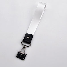Laniere Bracelet Poignee Strap Universel K06 pour Samsung Galaxy Xcover 2 S7710 Blanc