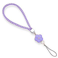 Laniere Bracelet Poignee Strap Universel W02 pour Oppo Reno7 4G Violet