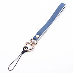 Laniere Bracelet Poignee Strap Universel W04 pour Huawei Ascend Y600 Bleu Ciel