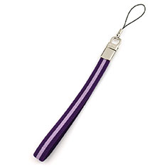 Laniere Bracelet Poignee Strap Universel W07 pour Sony Xperia Z L36h Violet