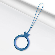 Laniere Porte Cles Strap Universel R07 pour Huawei Y560 Bleu