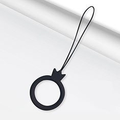 Laniere Porte Cles Strap Universel R07 pour Motorola Moto E7 Plus Noir