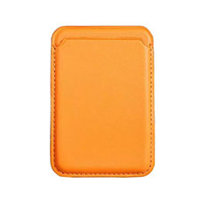 Luxe Cuir Portefeuille avec Mag-Safe Magnetic Magnetique pour Apple iPhone 12 Orange