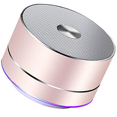 Mini Haut Parleur Enceinte Portable Sans Fil Bluetooth Haut-Parleur K01 pour Apple iPhone 13 Pro Max Or Rose