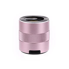 Mini Haut Parleur Enceinte Portable Sans Fil Bluetooth Haut-Parleur K09 pour Huawei Mate 40 Lite 5G Or Rose
