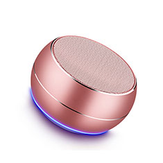 Mini Haut Parleur Enceinte Portable Sans Fil Bluetooth Haut-Parleur pour Samsung Glaxy S9 Or Rose