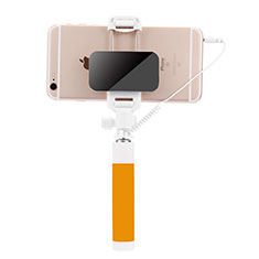 Perche de Selfie Filaire Baton de Selfie Cable Extensible de Poche Universel S07 pour Orange Rise 51 Jaune