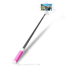 Perche de Selfie Filaire Baton de Selfie Cable Extensible de Poche Universel S10 pour Nokia 7 Plus Rose