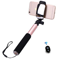 Perche de Selfie Sans Fil Bluetooth Baton de Selfie Extensible de Poche Universel S13 pour LG Q6 Or Rose