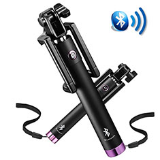 Perche de Selfie Sans Fil Bluetooth Baton de Selfie Extensible de Poche Universel S14 pour Oppo K10 Pro 5G Violet