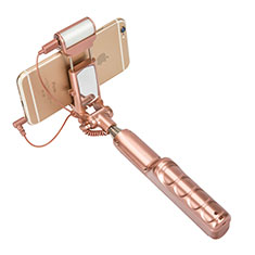 Perche de Selfie Sans Fil Bluetooth Baton de Selfie Extensible de Poche Universel S17 pour Sony Xperia XA3 Or