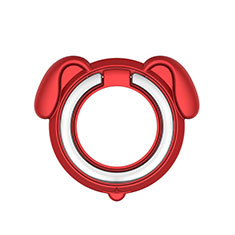 Support Bague Anneau Support Telephone Magnetique Universel H15 pour Wiko Cink Five Rouge