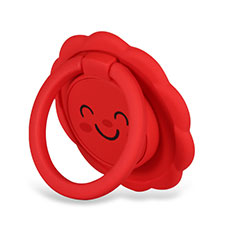 Support Bague Anneau Support Telephone Magnetique Universel H17 Rouge