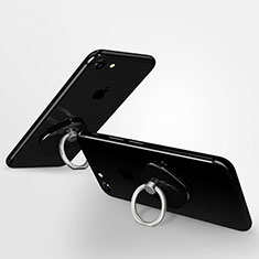 Support Bague Anneau Support Telephone Universel R02 pour Samsung Galaxy Pocket S5300 Noir