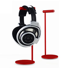 Support Casque Ecouteur Cintre Universel pour Samsung Galaxy S3 Slim G3812b Rouge