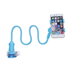 Support de Bureau Support Smartphone Flexible Universel Pliable Rotatif 360 pour Apple iPhone 4S Bleu Ciel
